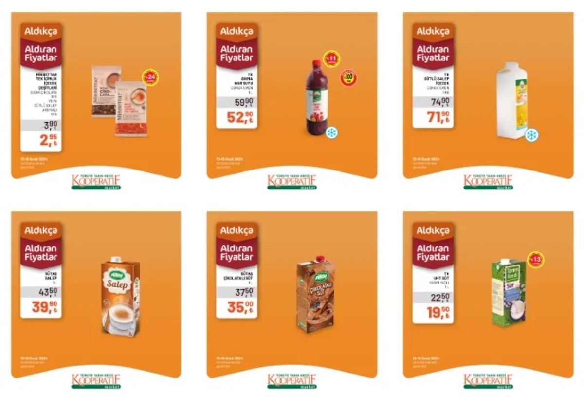 Tarım Kredi Market zincirinin 13 Ocak-19 Ocak tarihleri indirimli ürün listesi
