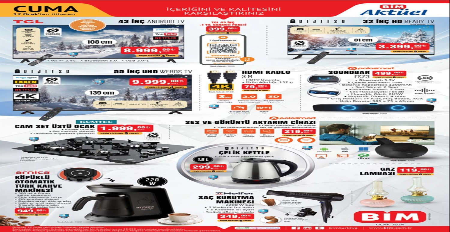 Tüm ev hanımlarını Bim markete koşturacak o ürün satışa çıkacak! Bim 12 18 Ocak aktüel katalogu