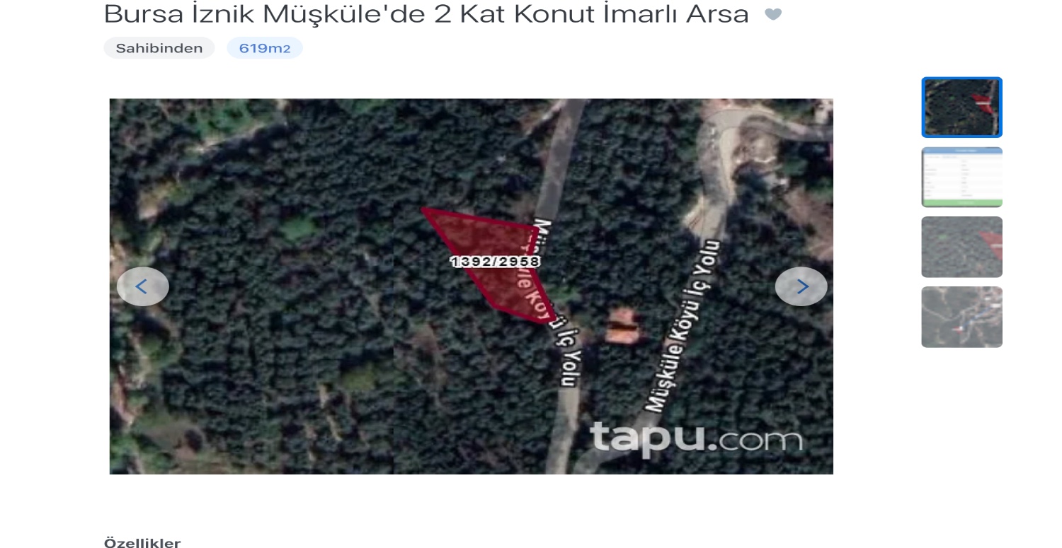 1 TL başlangıç fiyatıyla 619 metre² imarlı arsa satışta! Böyle teklifi daha sonra yakalayamazsınız