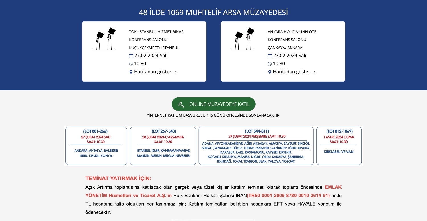 1069 muhtelif arsa satışa çıkartılıyor! Bu 48 ilde olanlar şansı yakalayacak