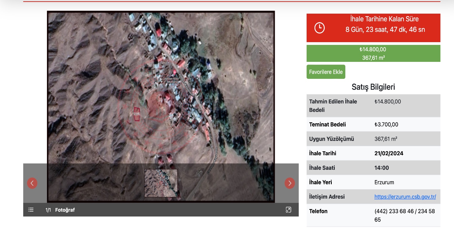 14.800 TL’den başlayan fiyatlarla 367 metre karelik arazilerin sahibi olacaksınız! Bakanlık duyurdu