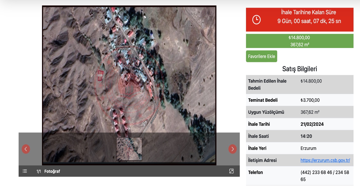 14.800 TL’den başlayan fiyatlarla 367 metre karelik arazilerin sahibi olacaksınız! Bakanlık duyurdu
