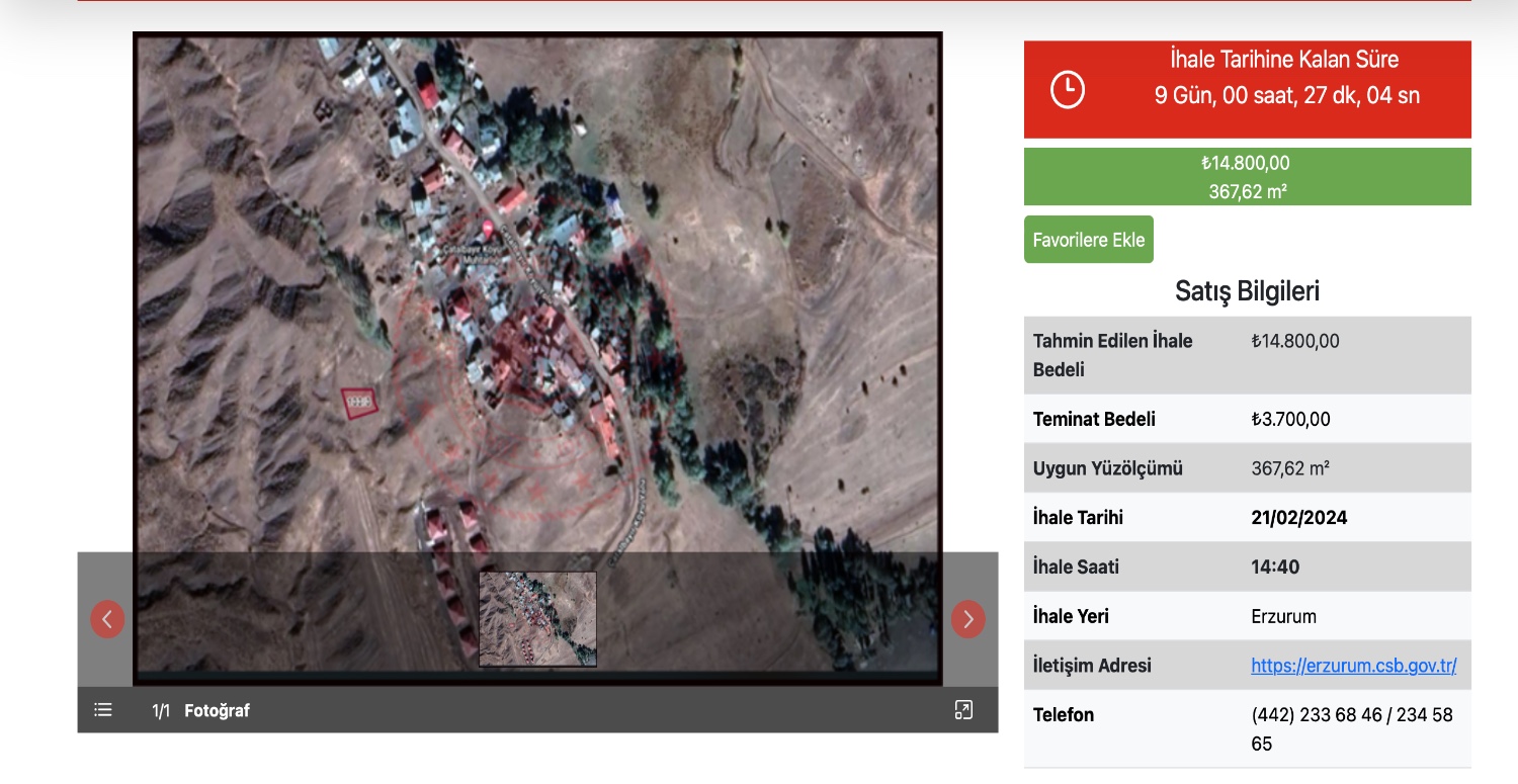 14.800 TL’den başlayan fiyatlarla 367 metre karelik arazilerin sahibi olacaksınız! Bakanlık duyurdu