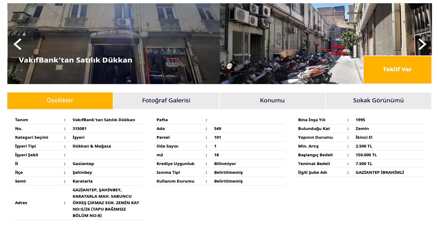 150.000 TL’ye istediğiniz dükkanın sahibi olacaksınız! O banka merkezi yerde dükkan satışını duyurdu