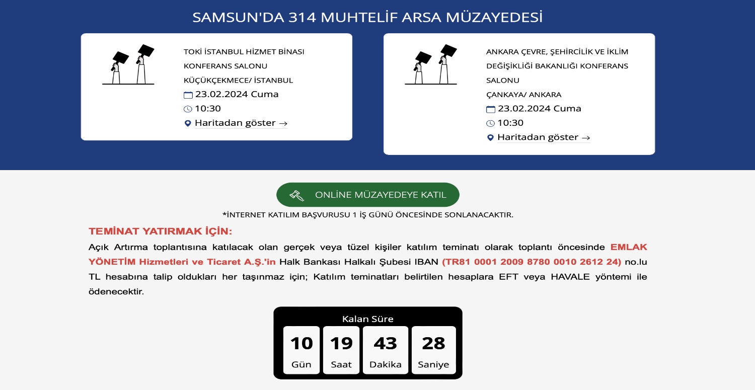 24 ay vadeyle 314 muhtelif varsa satışa çıkartılacak! O ilde olanlar yaşadı