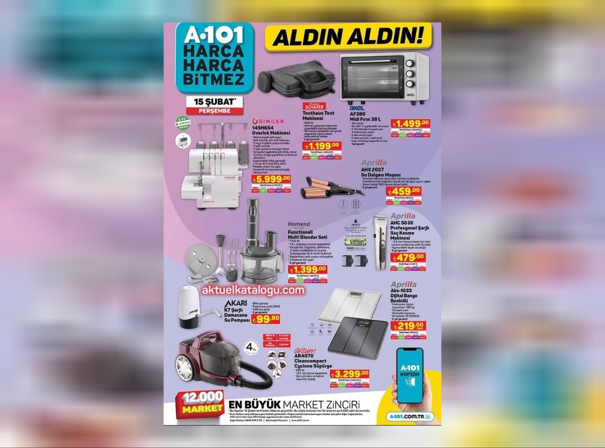 A101 15 21 Şubat aktüel katalogu