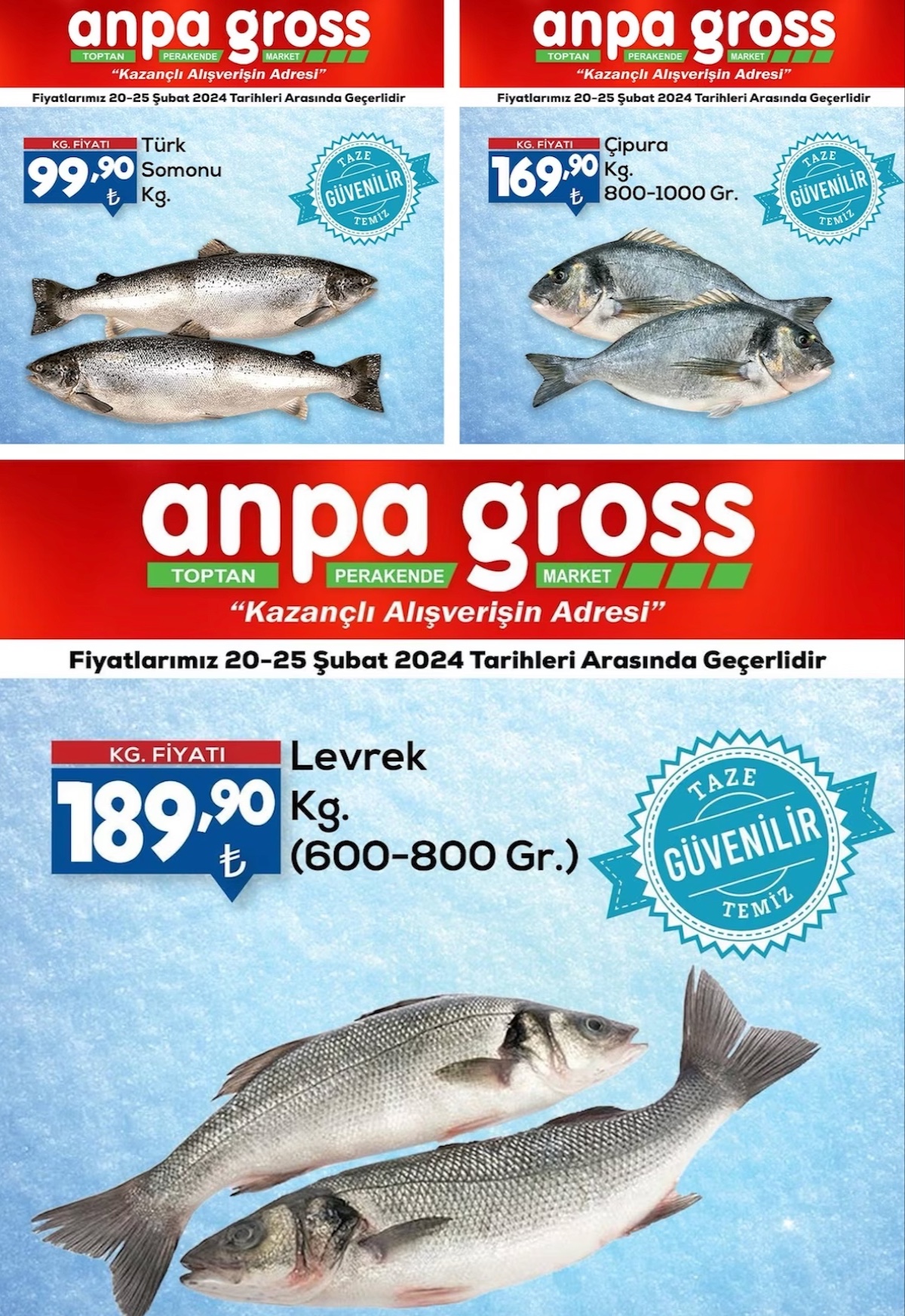 Akşam yemeğinde balığınız çok uygun fiyattan satışta! 25 Şubat son gün