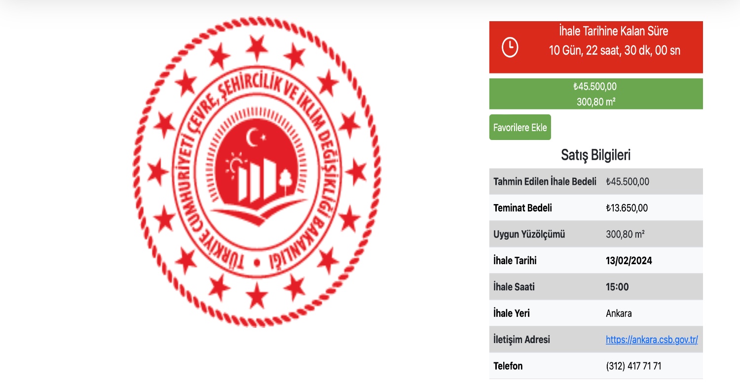 Ankara’da arsa sahibi olmak isteyenin talih kuşu başına kondu! 45.500 TL’ye arsanız hazır