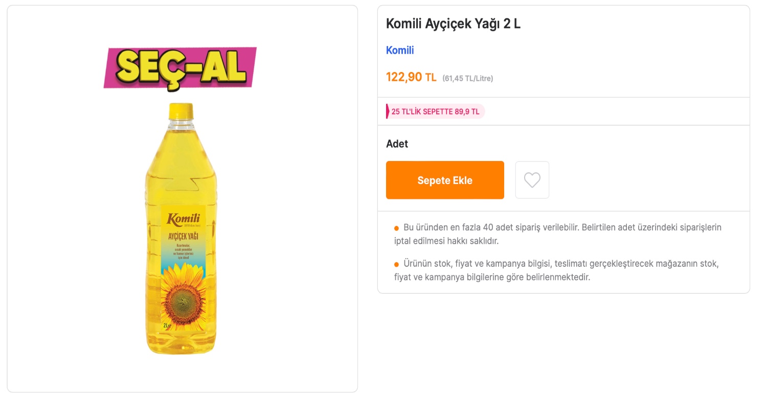 Ayçiçek yağının 2 litresi 89 TL’ye düşecek! Bir şartı yerine getirmeniz yeterli