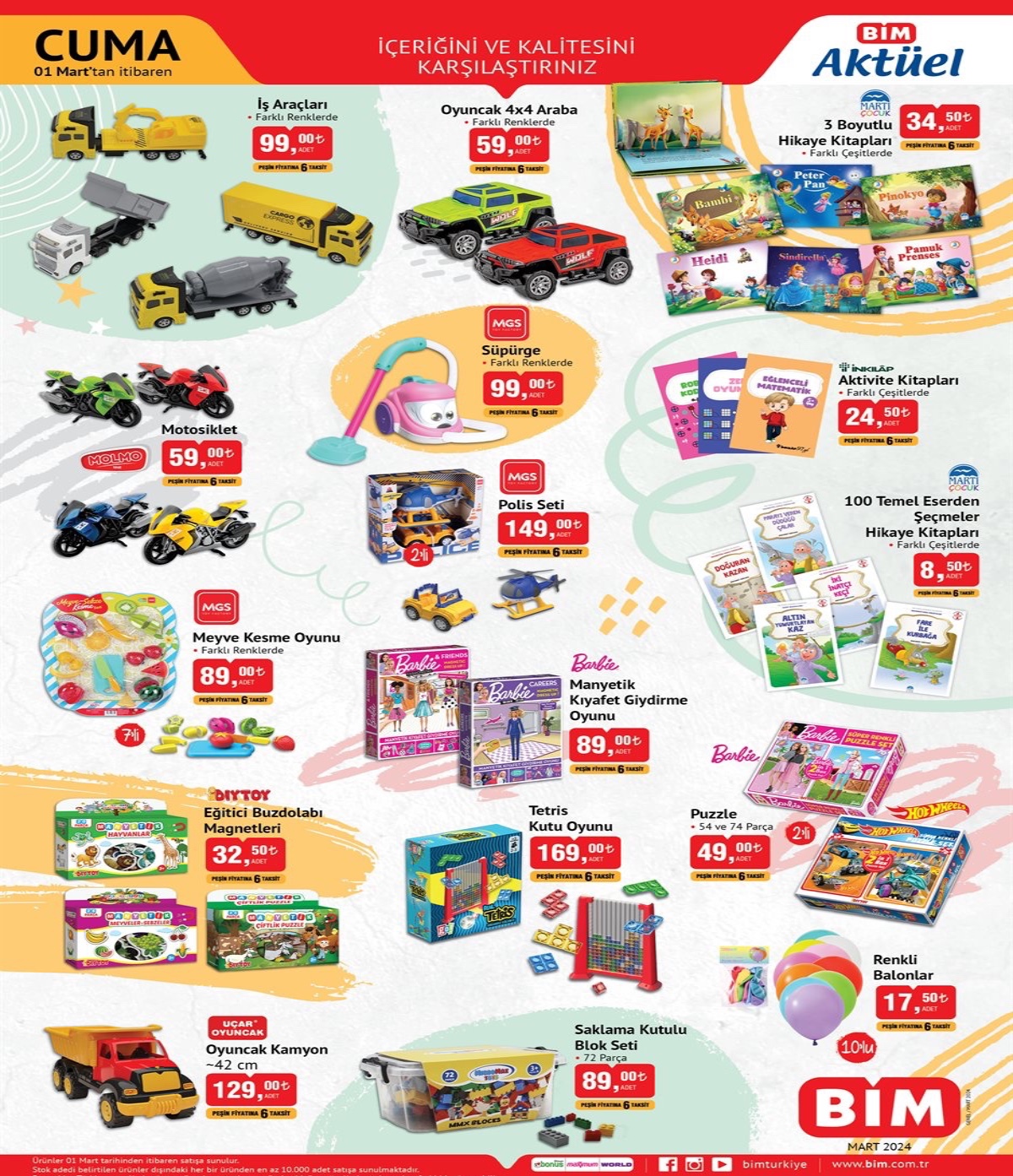 Bim 1 Mart 2024 aktüel kataloğu