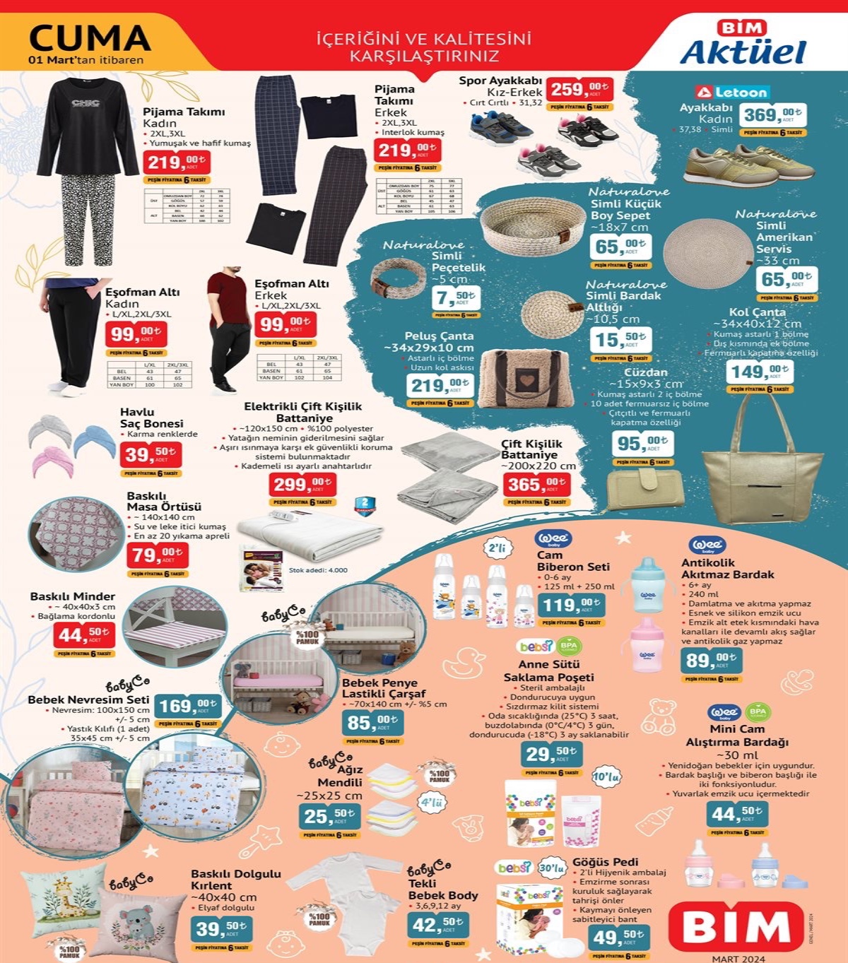 Bim 1 Mart 2024 aktüel kataloğu