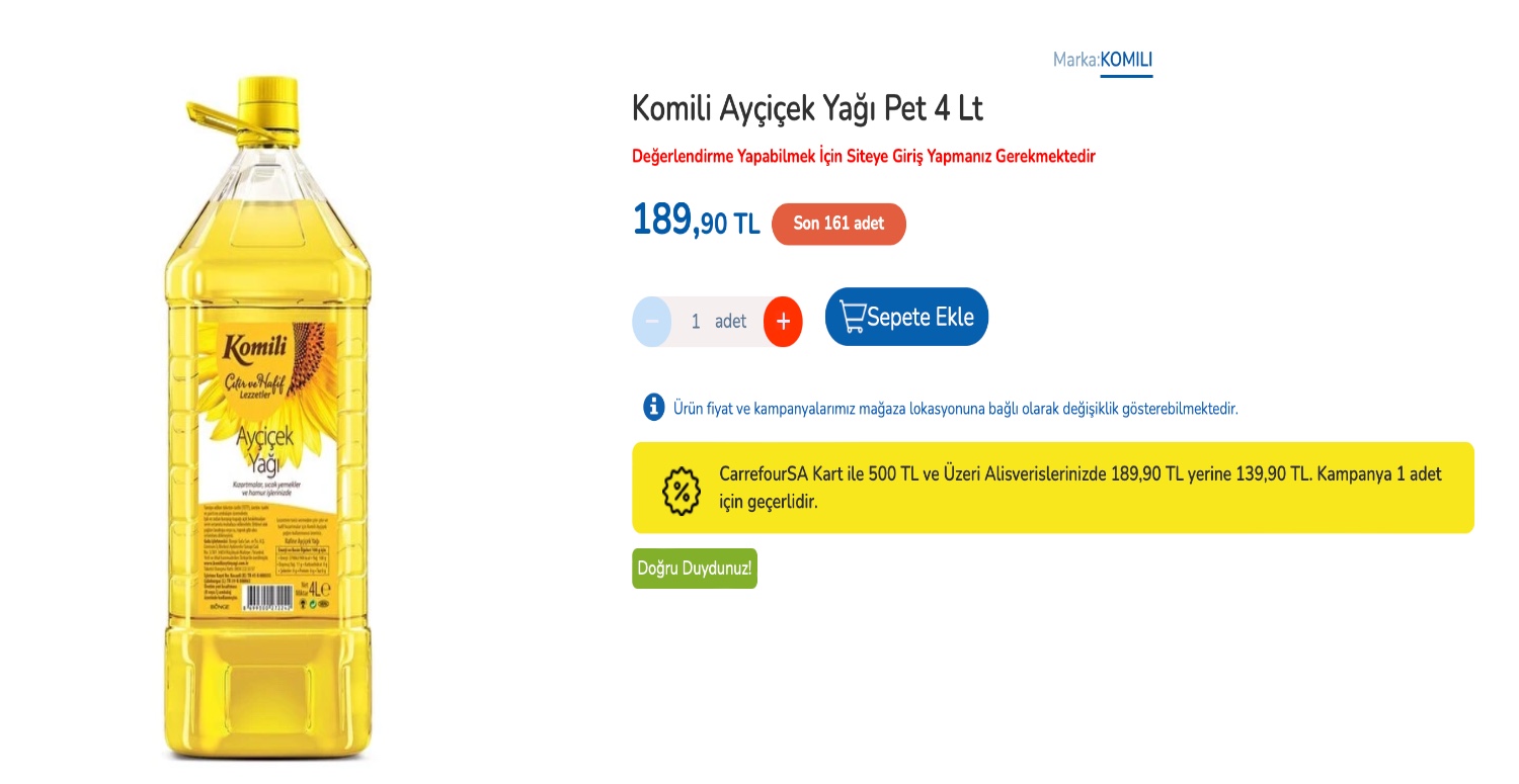 Dev Ayçiçek yağı 139 TL’ye düşüyor! Stoklar tükenmek üzere