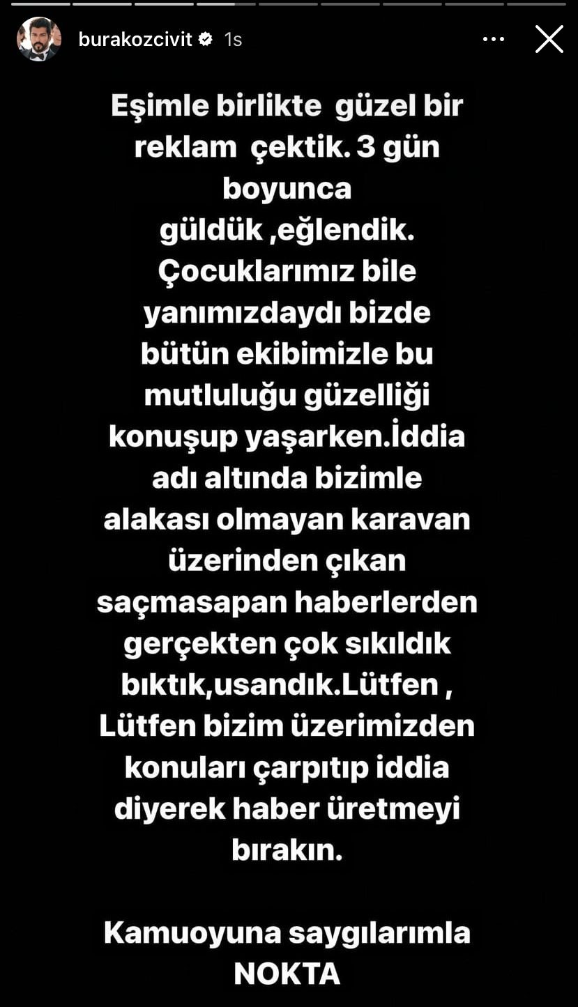 Fahriye Evcen'in Karavan kaprisi iddiasına Burak Özçivit'ten yanıt geldi!