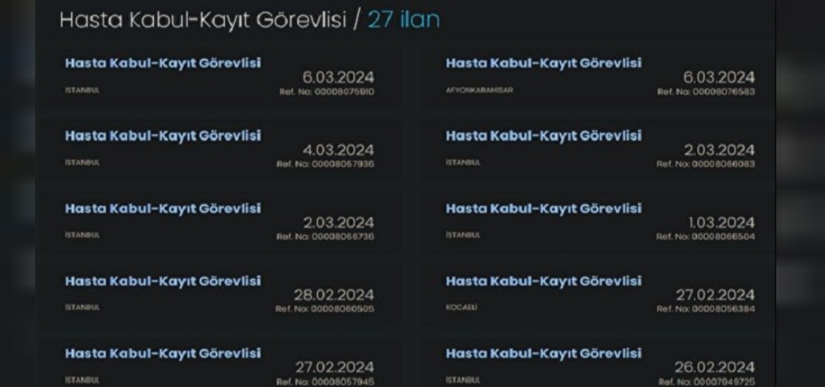 istanbul hasta kabul alımı