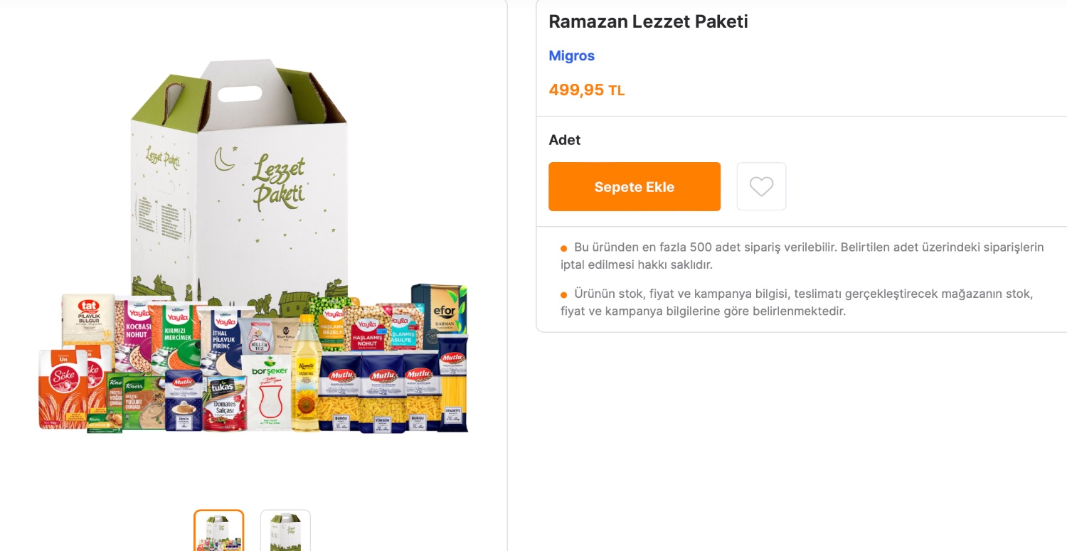 RAMAZAN LEZZET PAKETİ FİYATLARI 2024