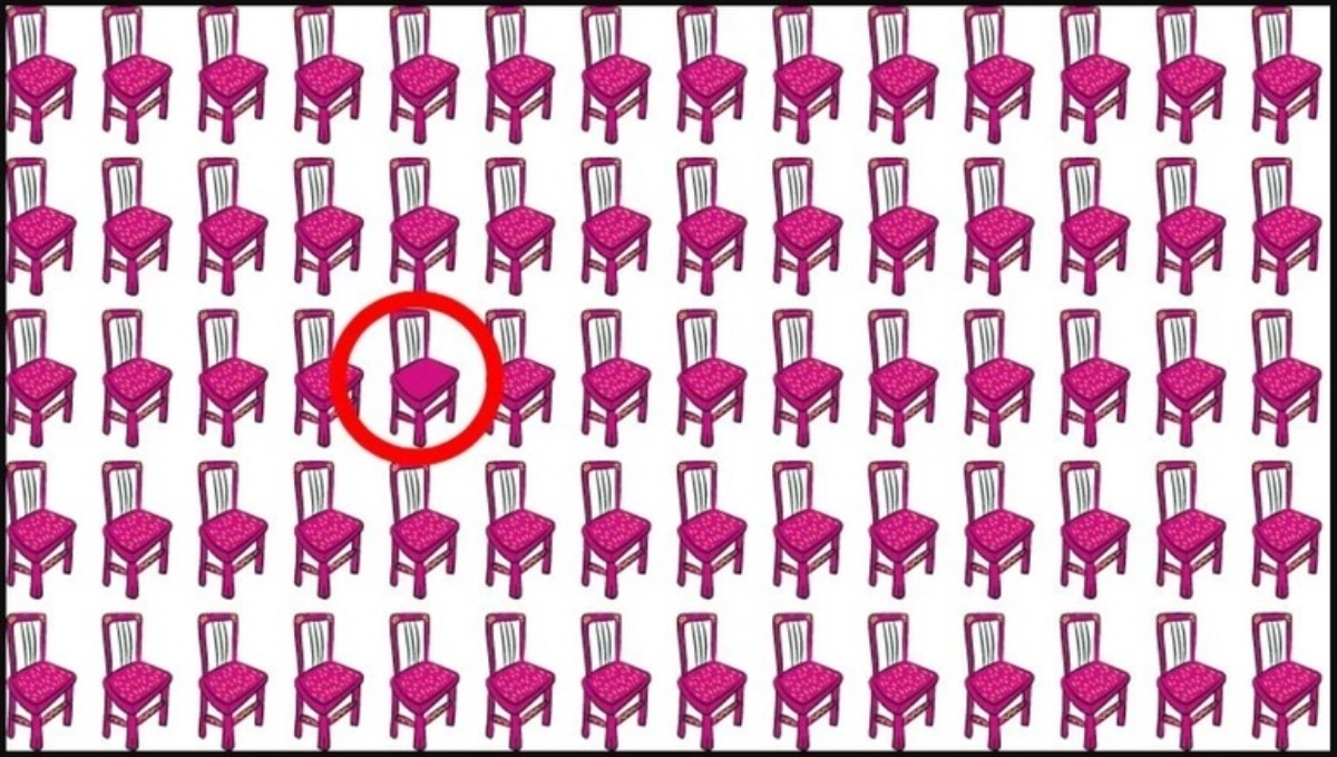 Resimdeki farklı sandalyeyi bulmak için 6 saniyeniz var