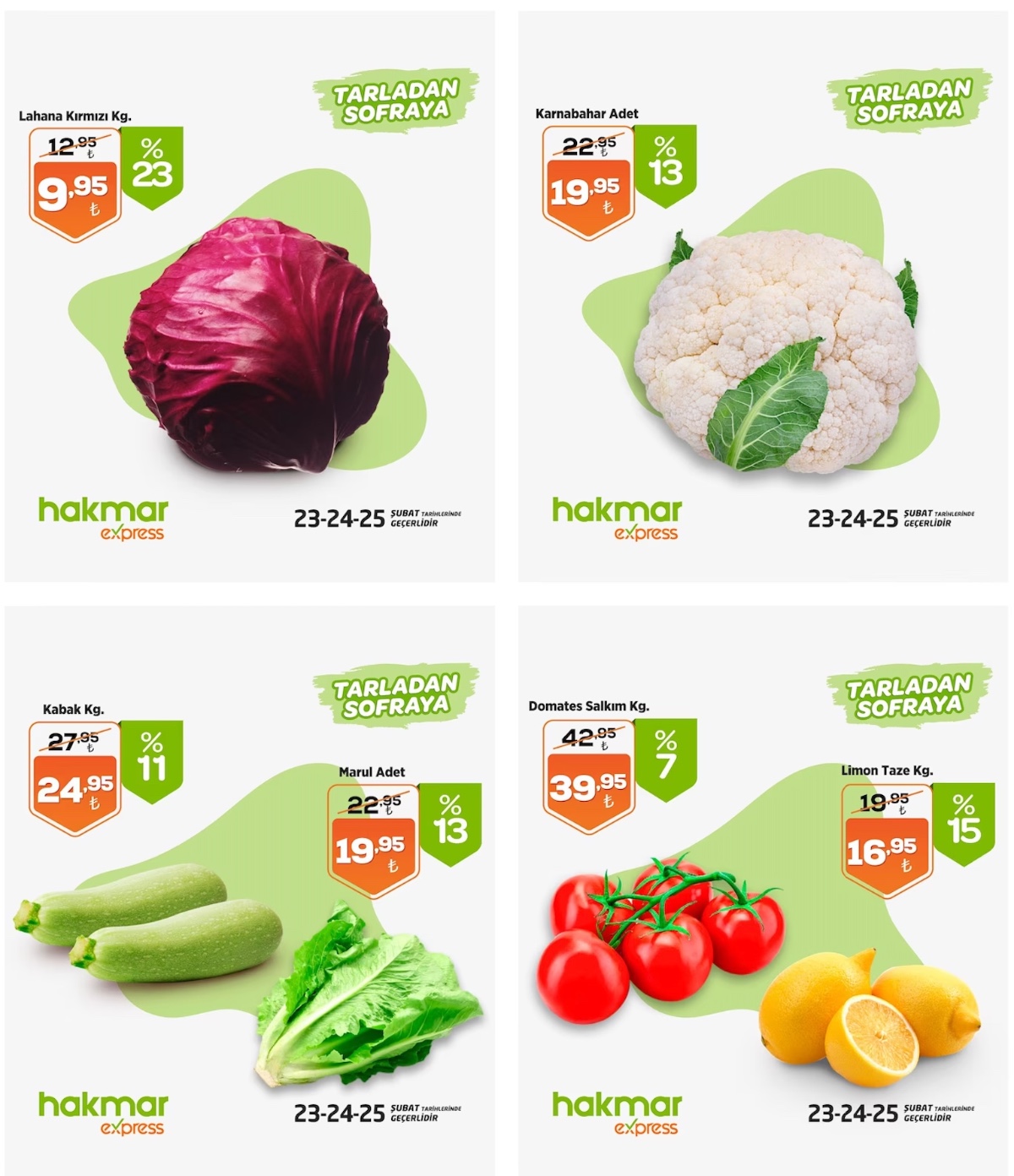 Sebze ve meyvelerde indirim bekleyen yüzde 23 indirimi kapacak! Hakmar Express fırsatı duyurdu