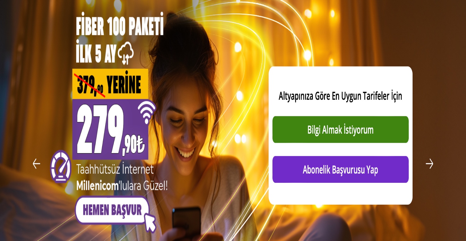 Uygun fiyatlarla ev interneti arayanlara müjde! Ayda 279 TL’ye fiber hızında internetiniz hazır