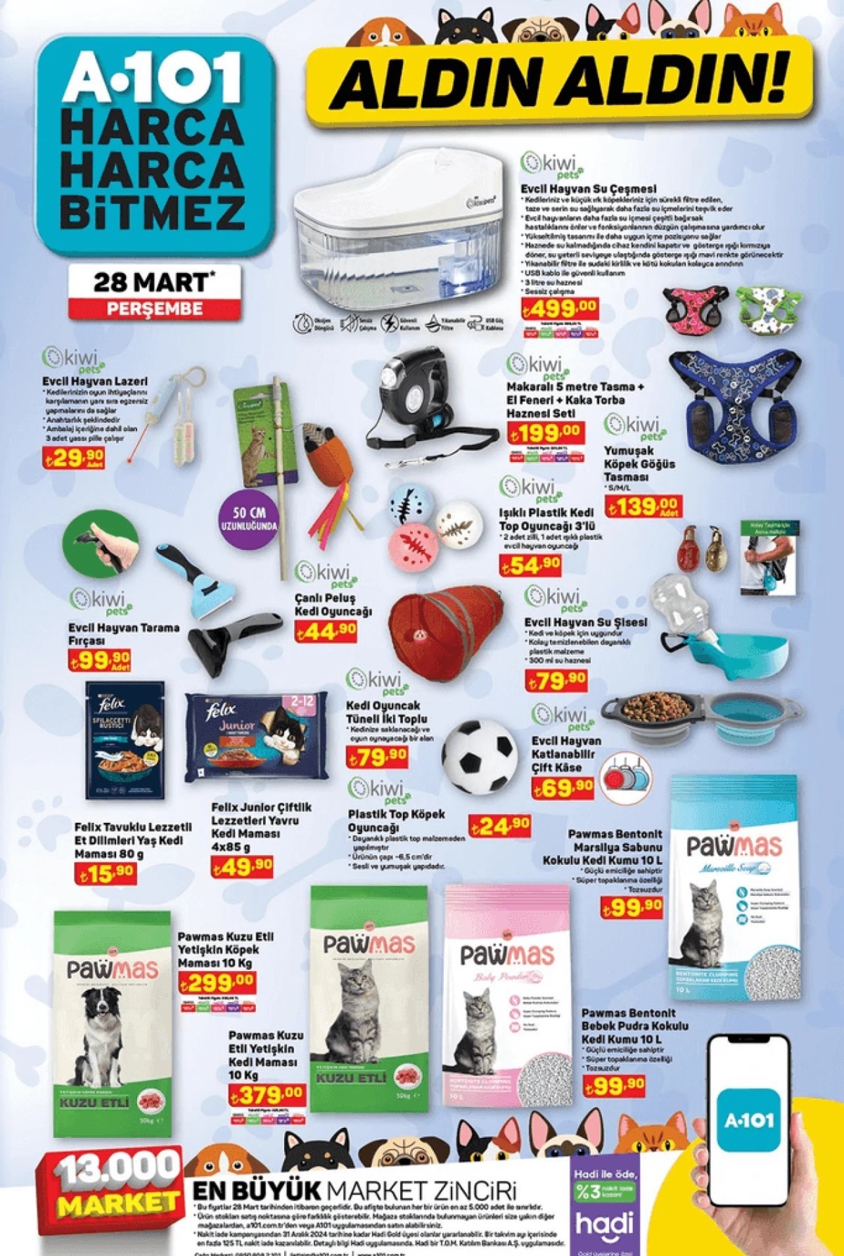 28 Mart Tarihli A101 İndirimli Ürünler Kataloğu