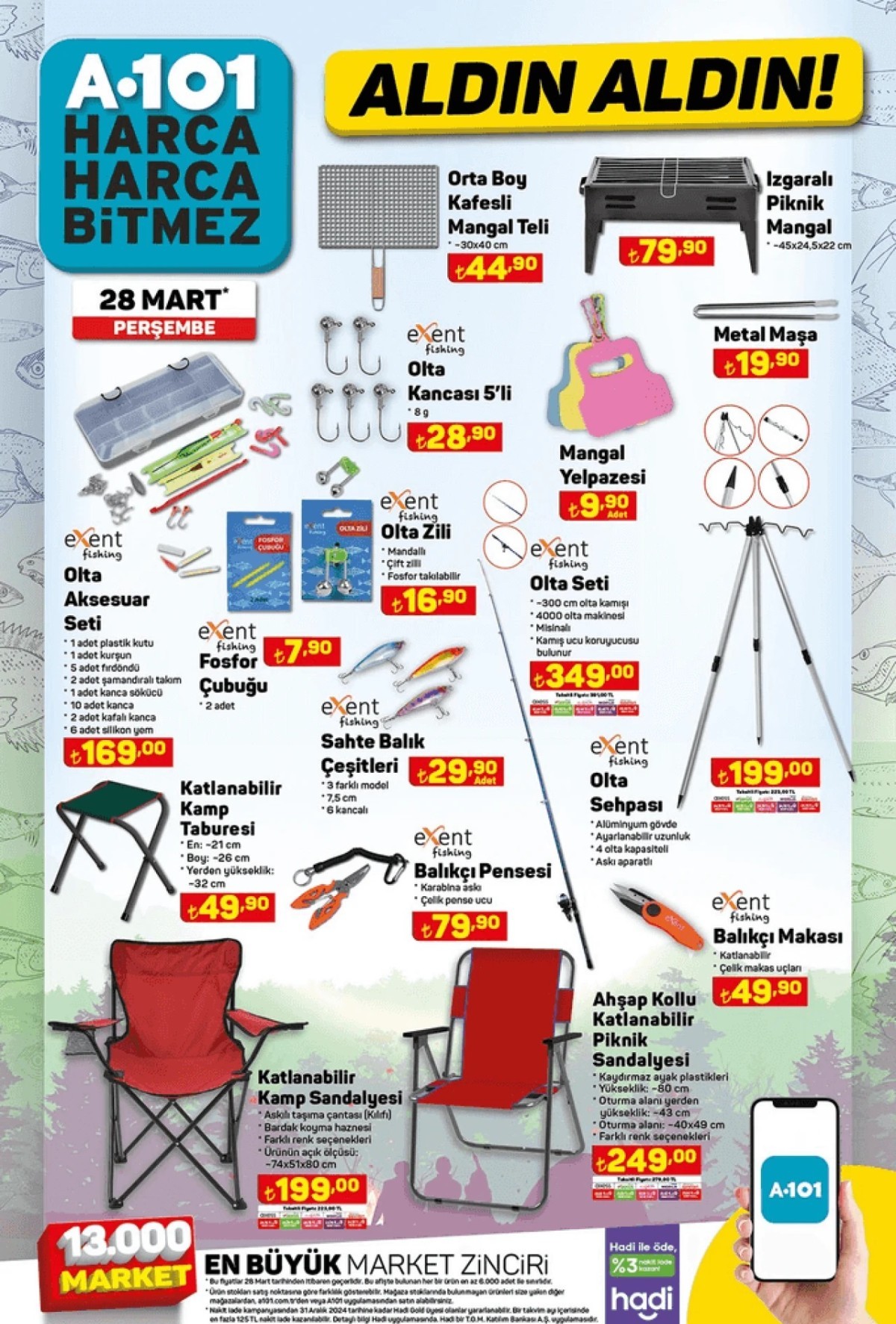 28 Mart Tarihli A101 İndirimli Ürünler Kataloğu