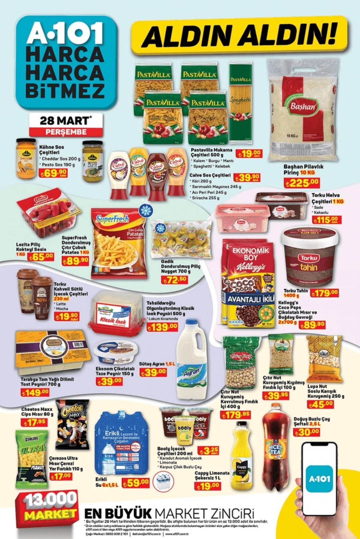 28 Mart Tarihli A101 İndirimli Ürünler Kataloğu