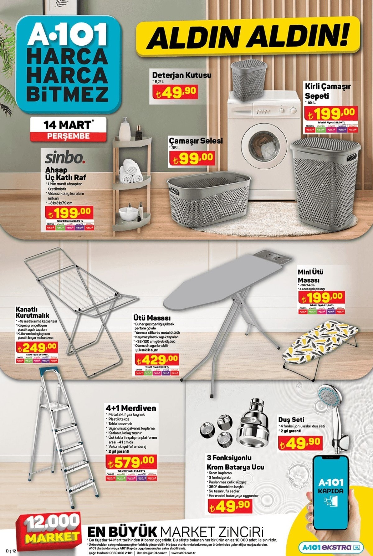 A101 Aktüel Ürünler Fiyat Listesi