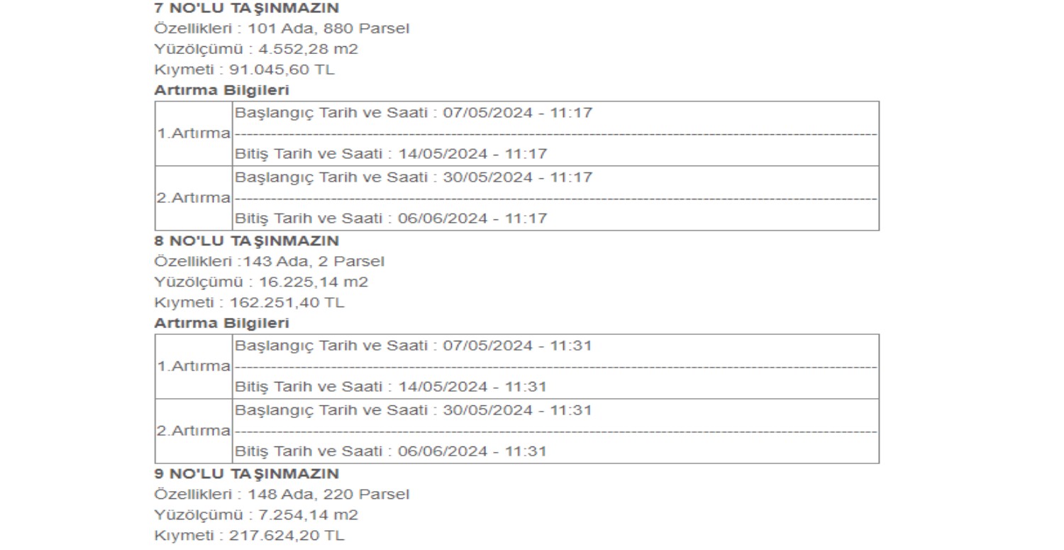 arsa satışı mahkemeden