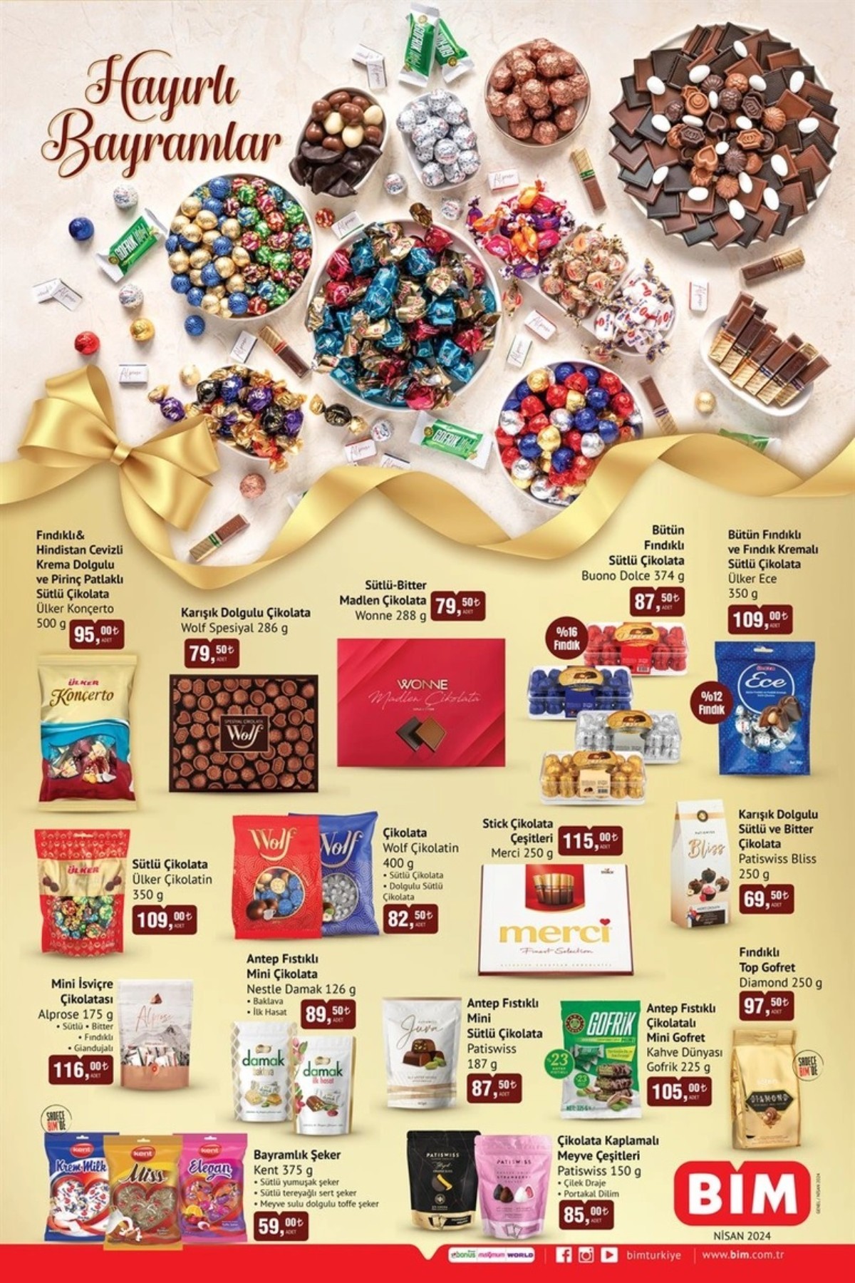 Bayram çikolatasının en ucuzu BİM'de