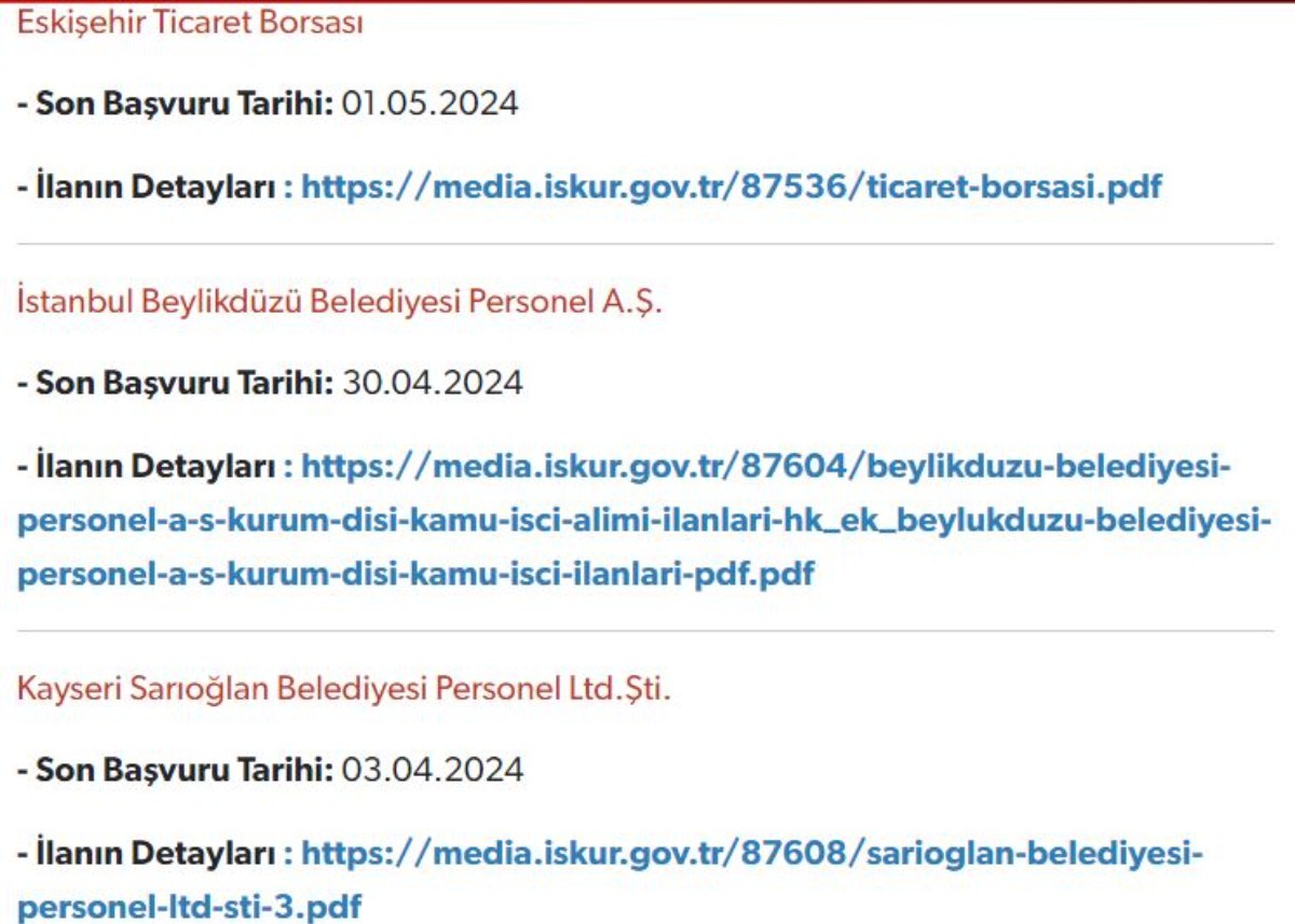 Belediyelere binlerce personel alınacak