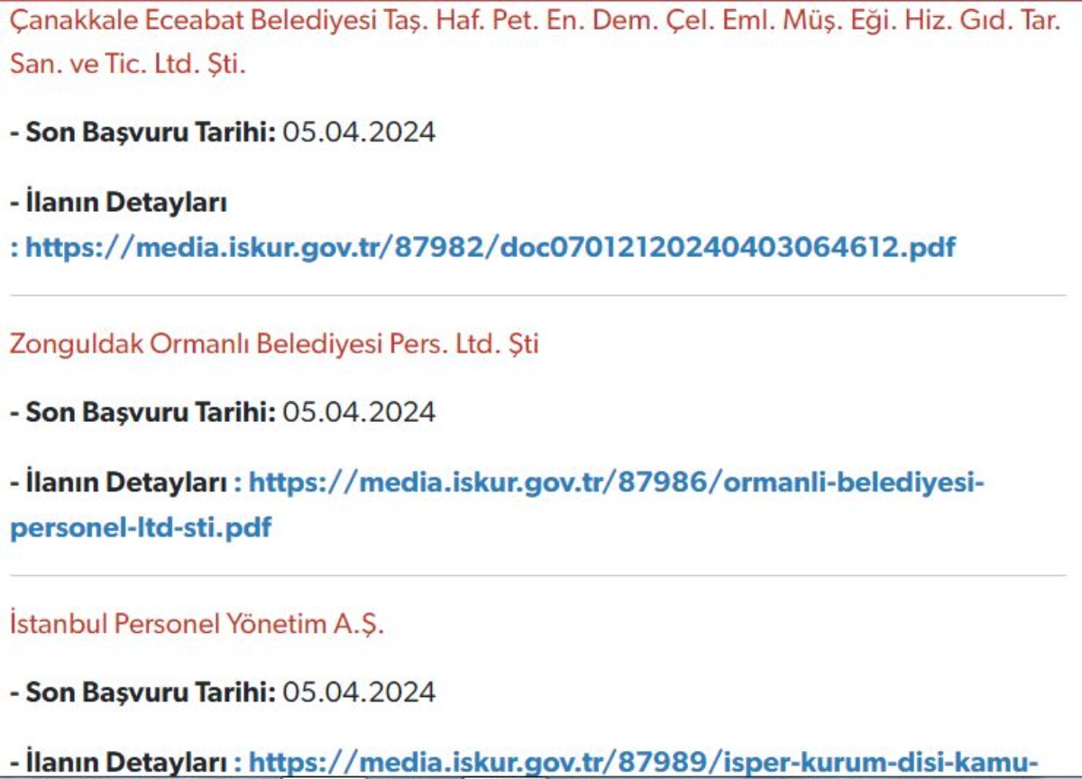 Belediyelere binlerce personel alınacak