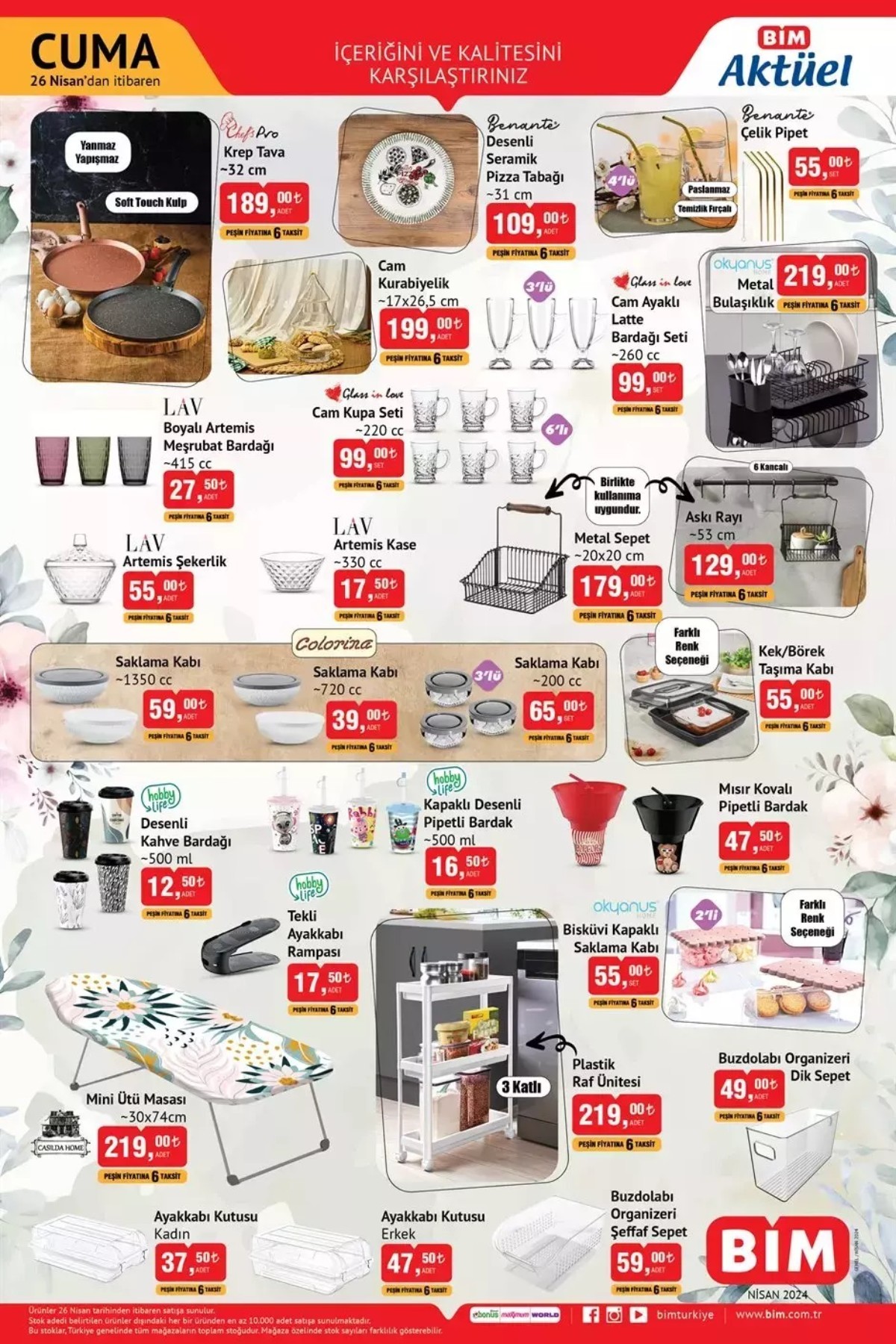 BİM AKTÜEL 26 NİSAN 2024 KATALOĞU