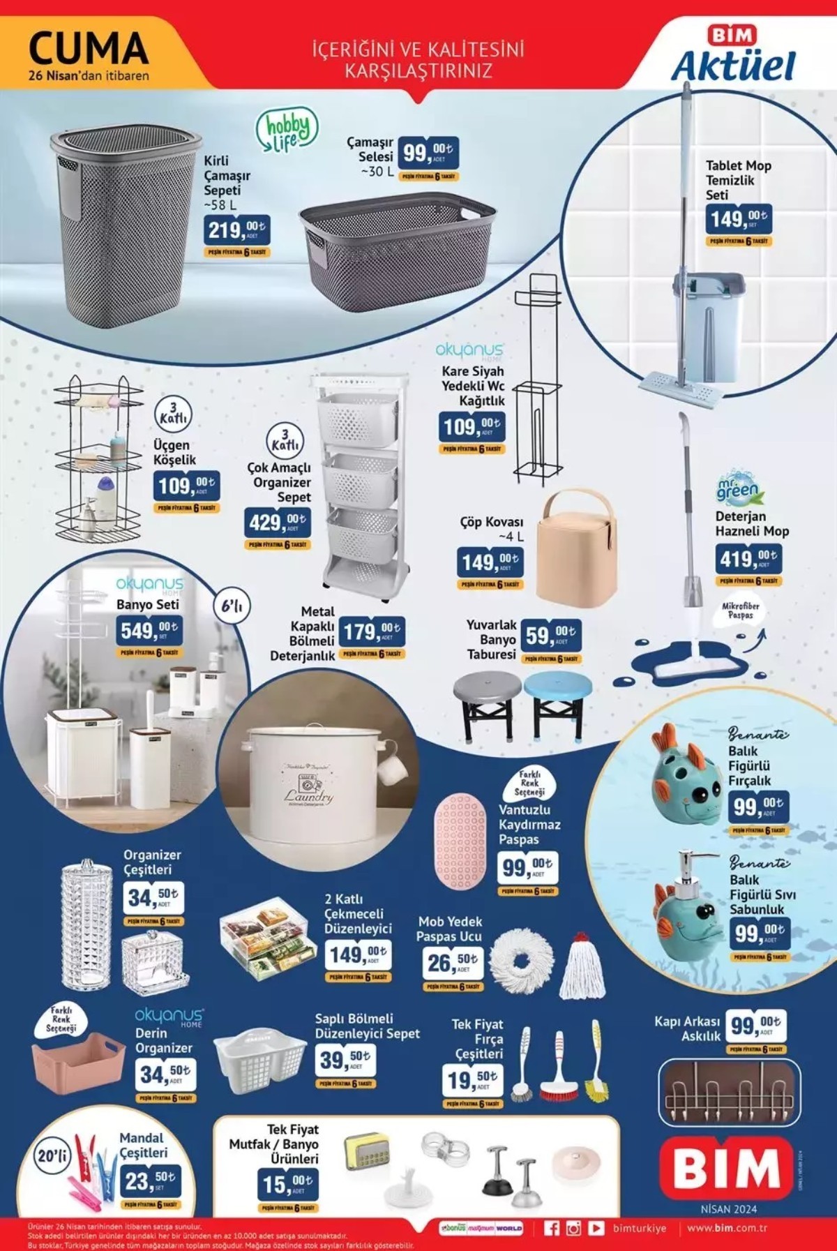 BİM AKTÜEL 26 NİSAN 2024 KATALOĞU