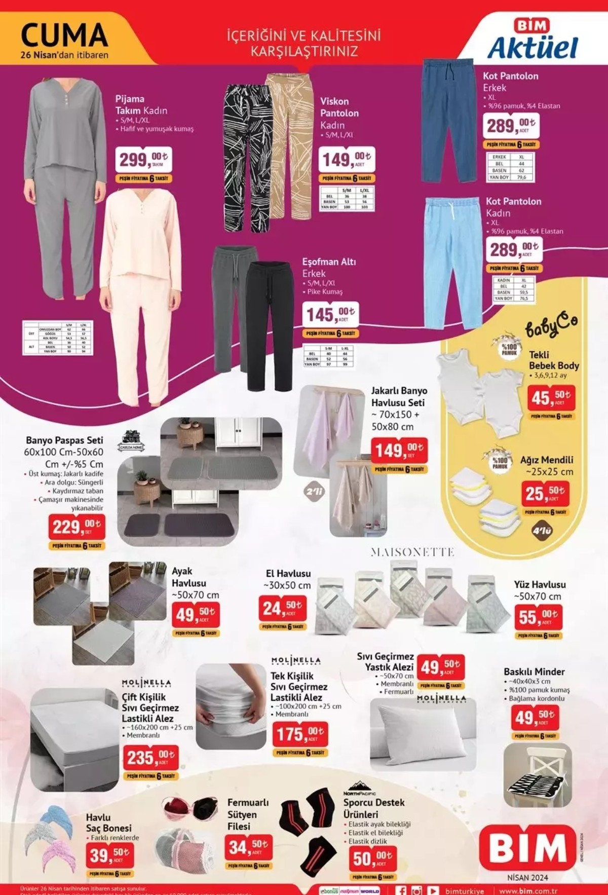 BİM AKTÜEL 26 NİSAN 2024 KATALOĞU