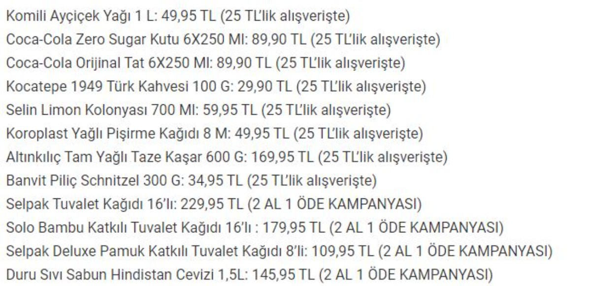 Migros, Ramazan Bayramı'na birkaç gün kala büyük bir kampanya duyurdu. Bu hafta popüler bir “ücretsiz” kampanya başladı. Aynı zamanda çoğu üründe %50'ye varan indirimler sağlandı. Migros'ta bu hafta indirime giren ürünlerin listesi şöyle.. Ramazan ayına
