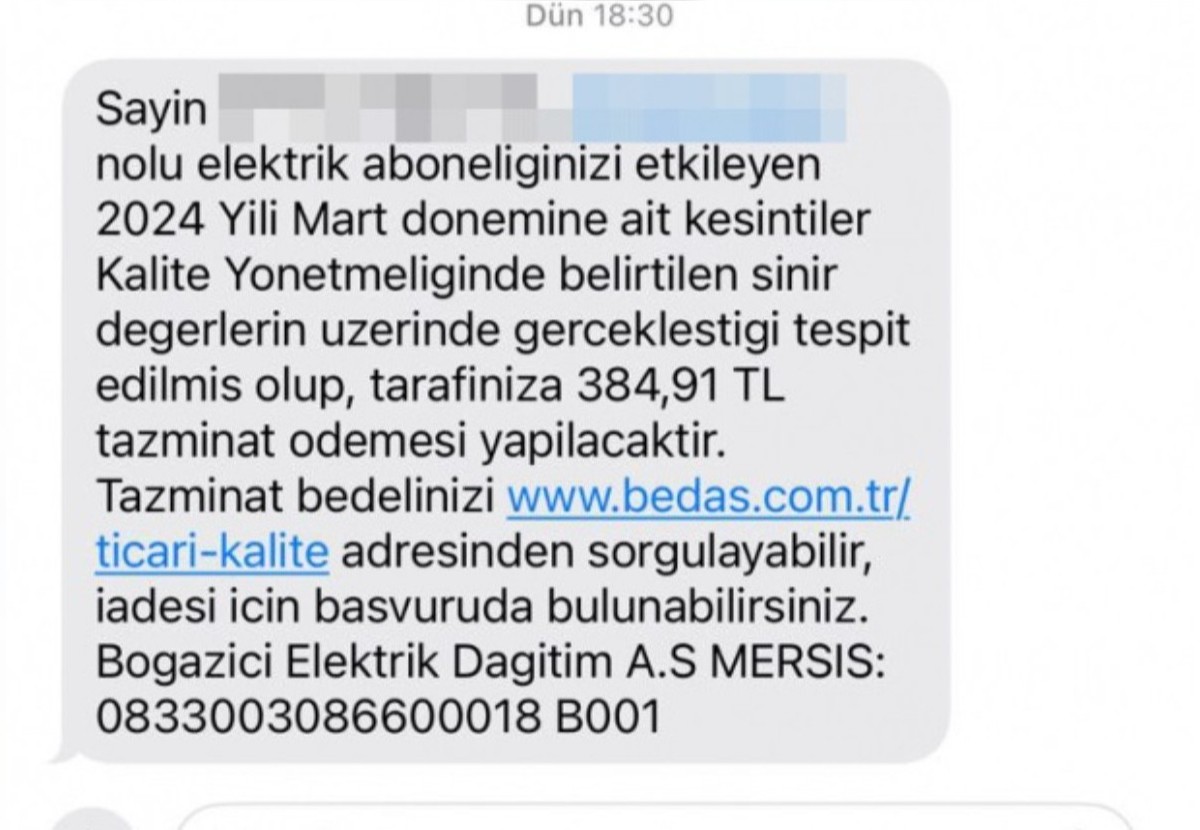 BEDAŞ tazminat ödeyecek