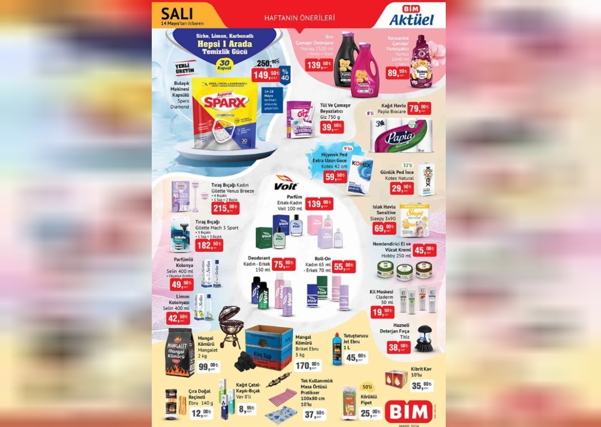 bim 14 mayıs indirimli ürünler