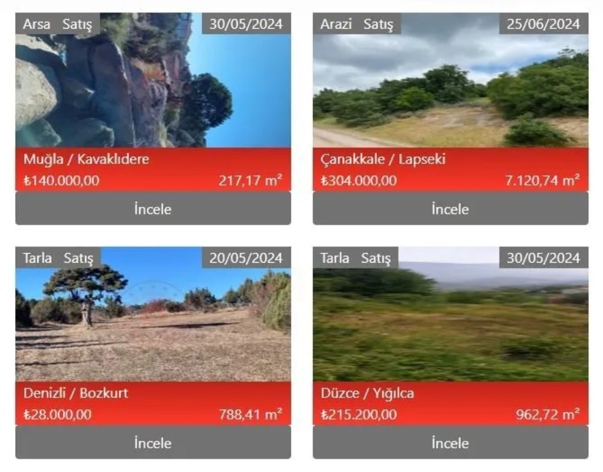 Milli emlak 641 m2 arsayı resmen bedavaya satıyor