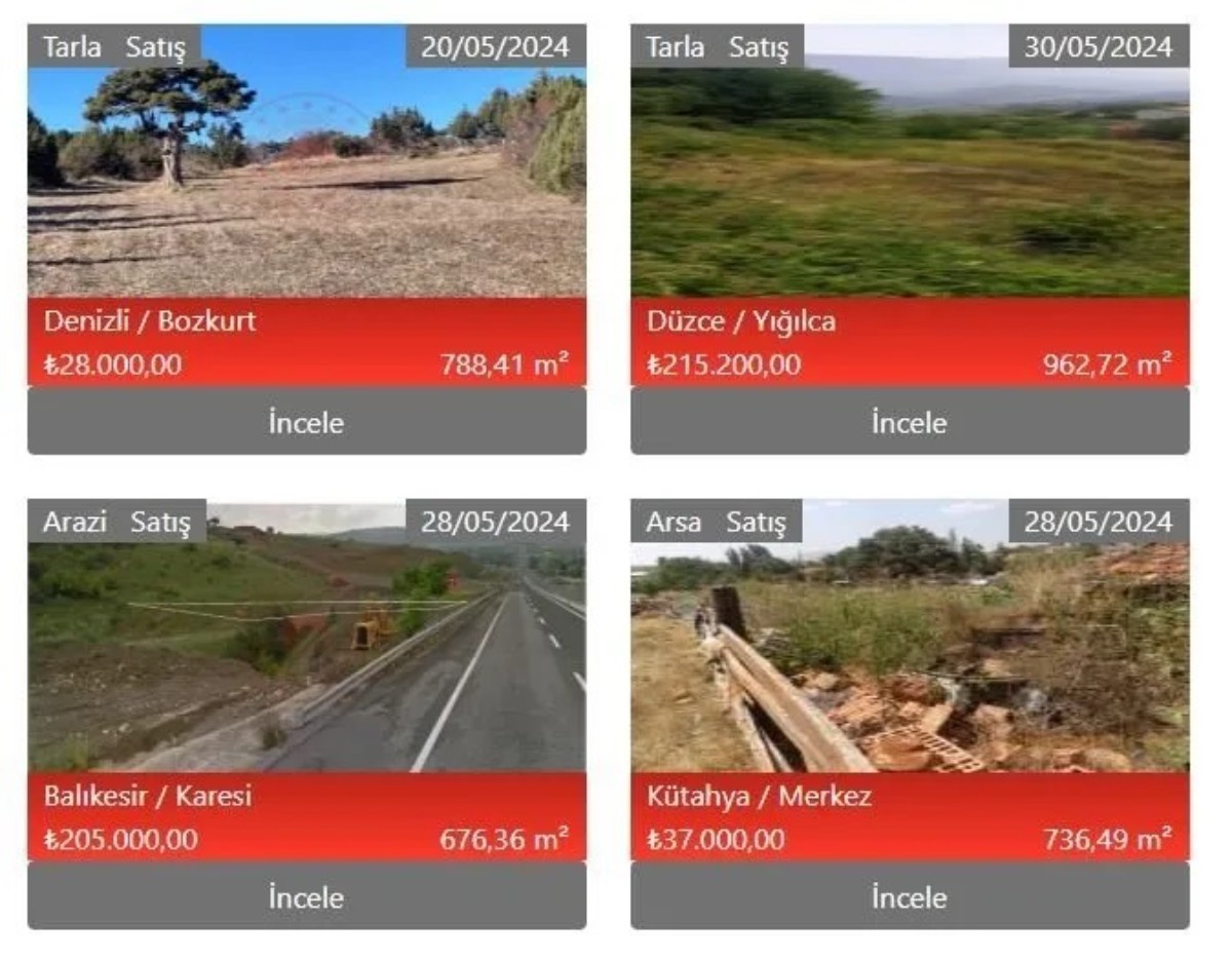 Milli emlak 641 m2 arsayı resmen bedavaya satıyor