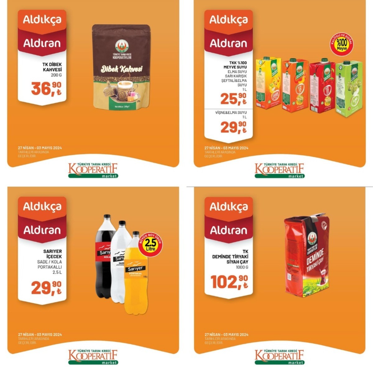 Tarım Kredi Kooperatifi 27 Nisan ile 3 Mayıs 2024