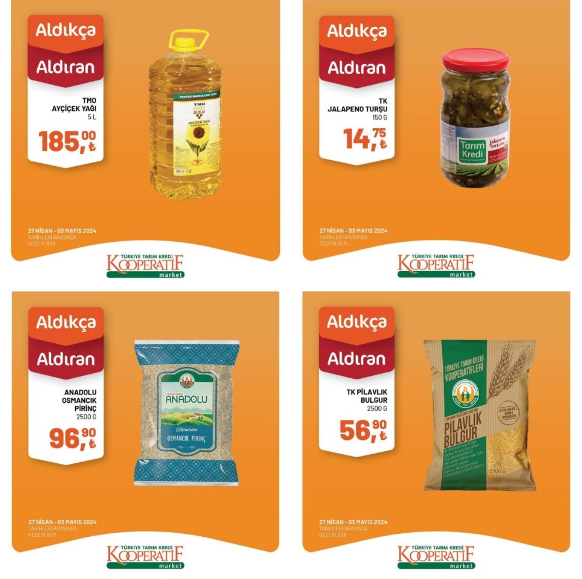 Tarım Kredi Kooperatifi 27 Nisan ile 3 Mayıs 2024