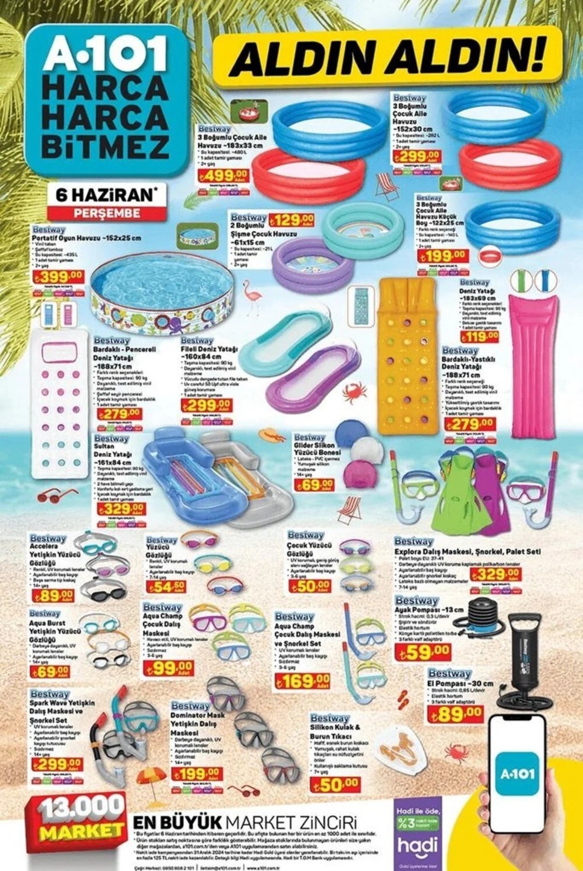 6 Haziran 2024 tarihli A101 aktüel ürün kataloğu