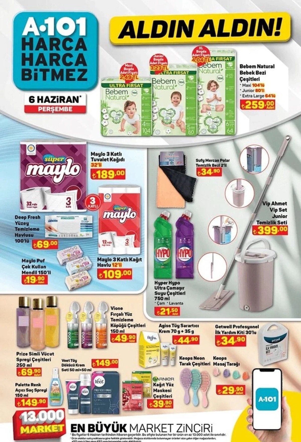 6 Haziran 2024 tarihli A101 aktüel ürün kataloğu