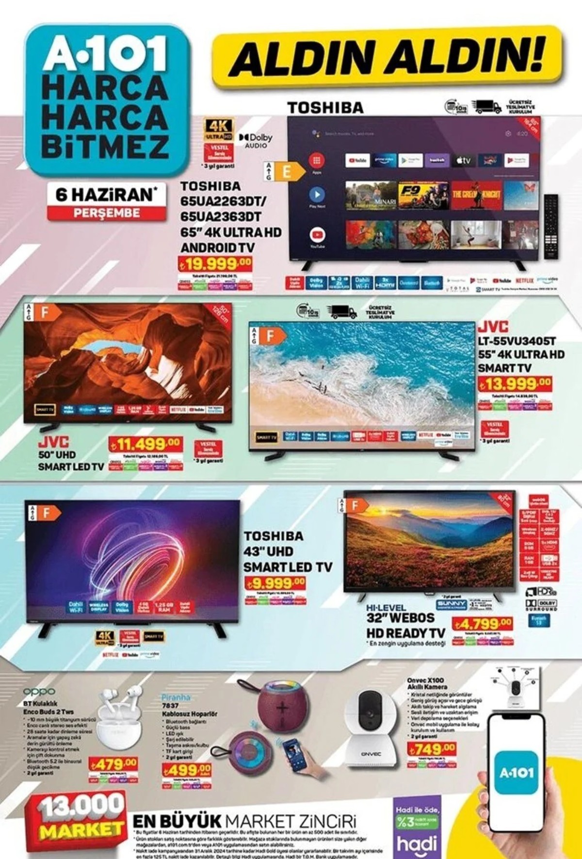 6 Haziran 2024 tarihli A101 aktüel ürün kataloğu