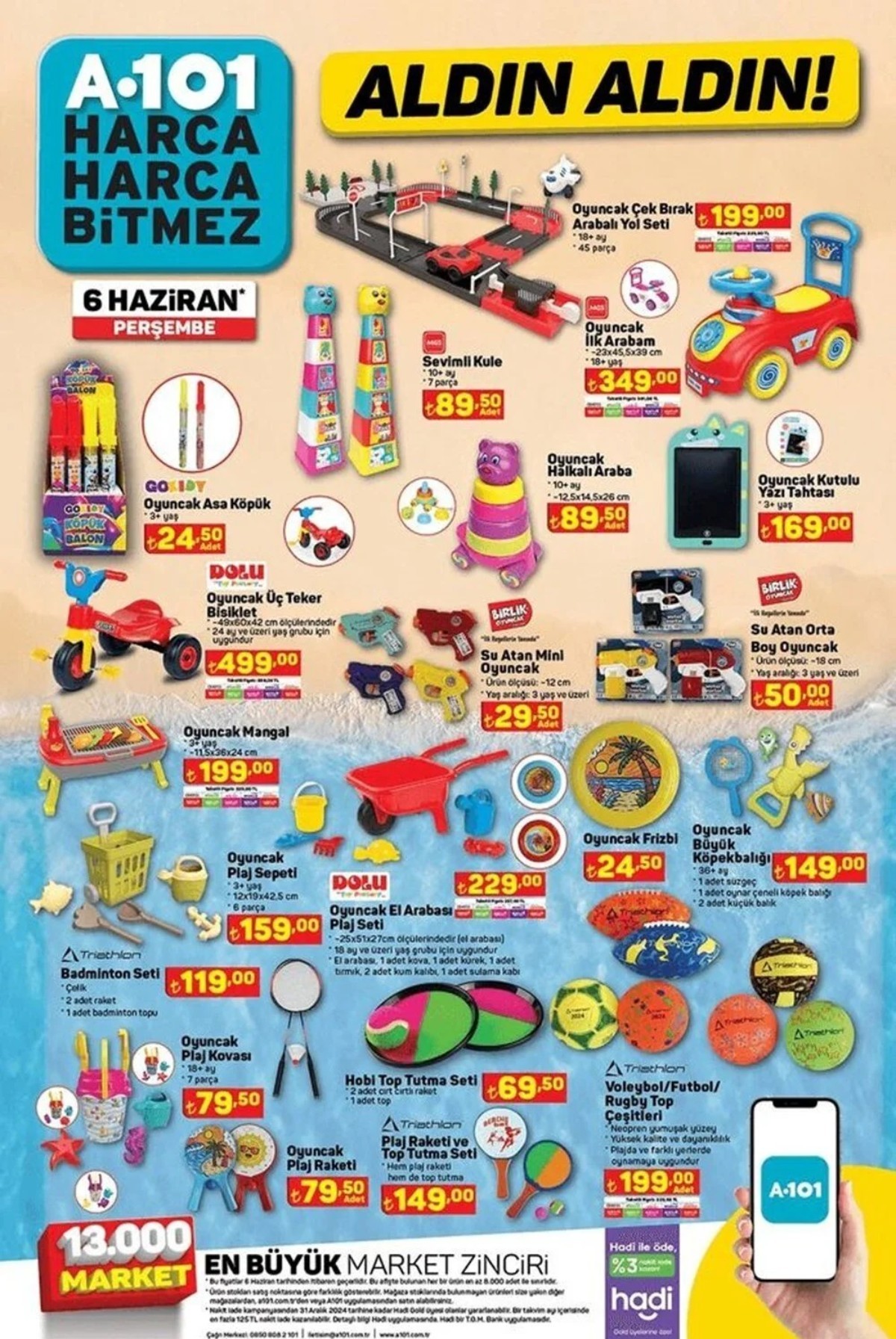 6 Haziran 2024 tarihli A101 aktüel ürün kataloğu