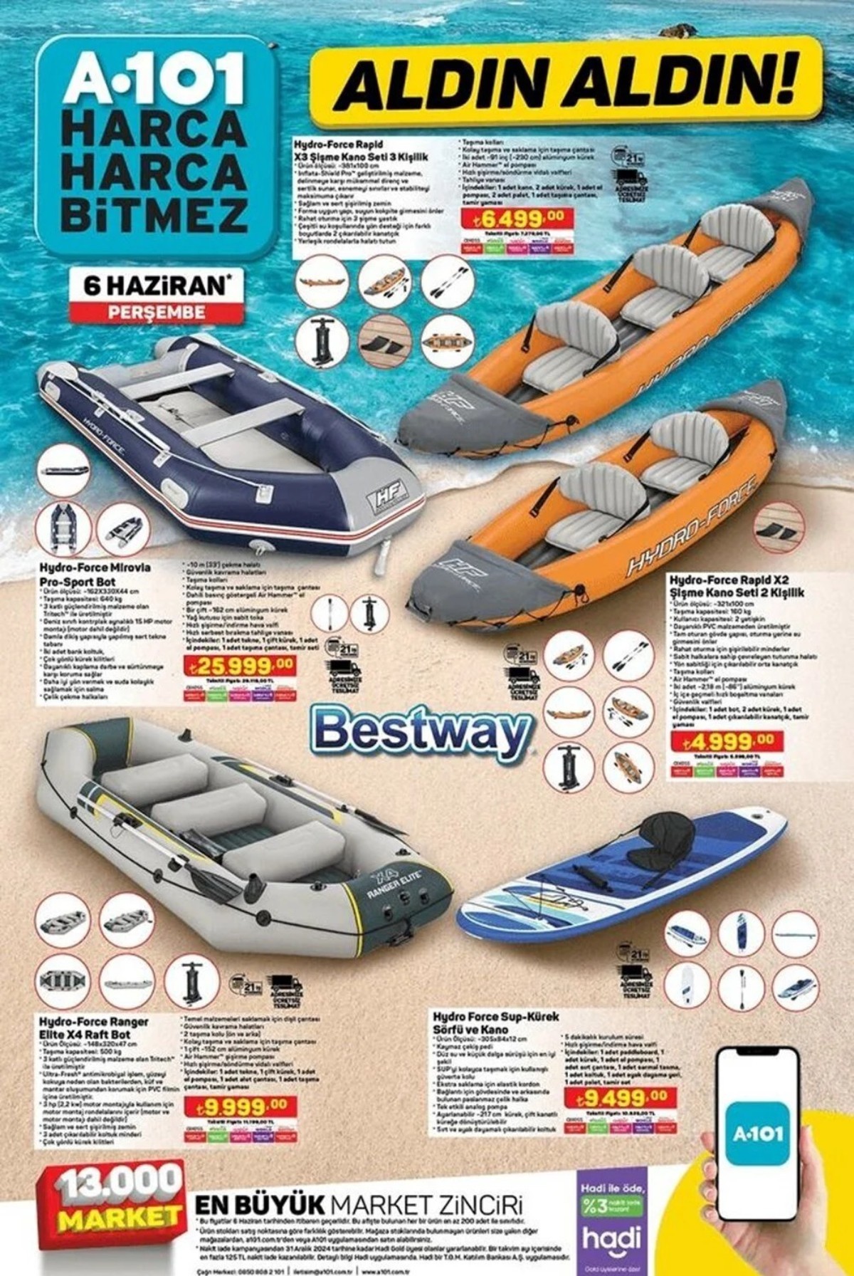 6 Haziran 2024 tarihli A101 aktüel ürün kataloğu