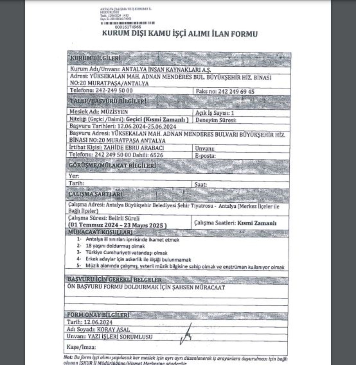 Antalya Büyükşehir Belediyesi personel alımı