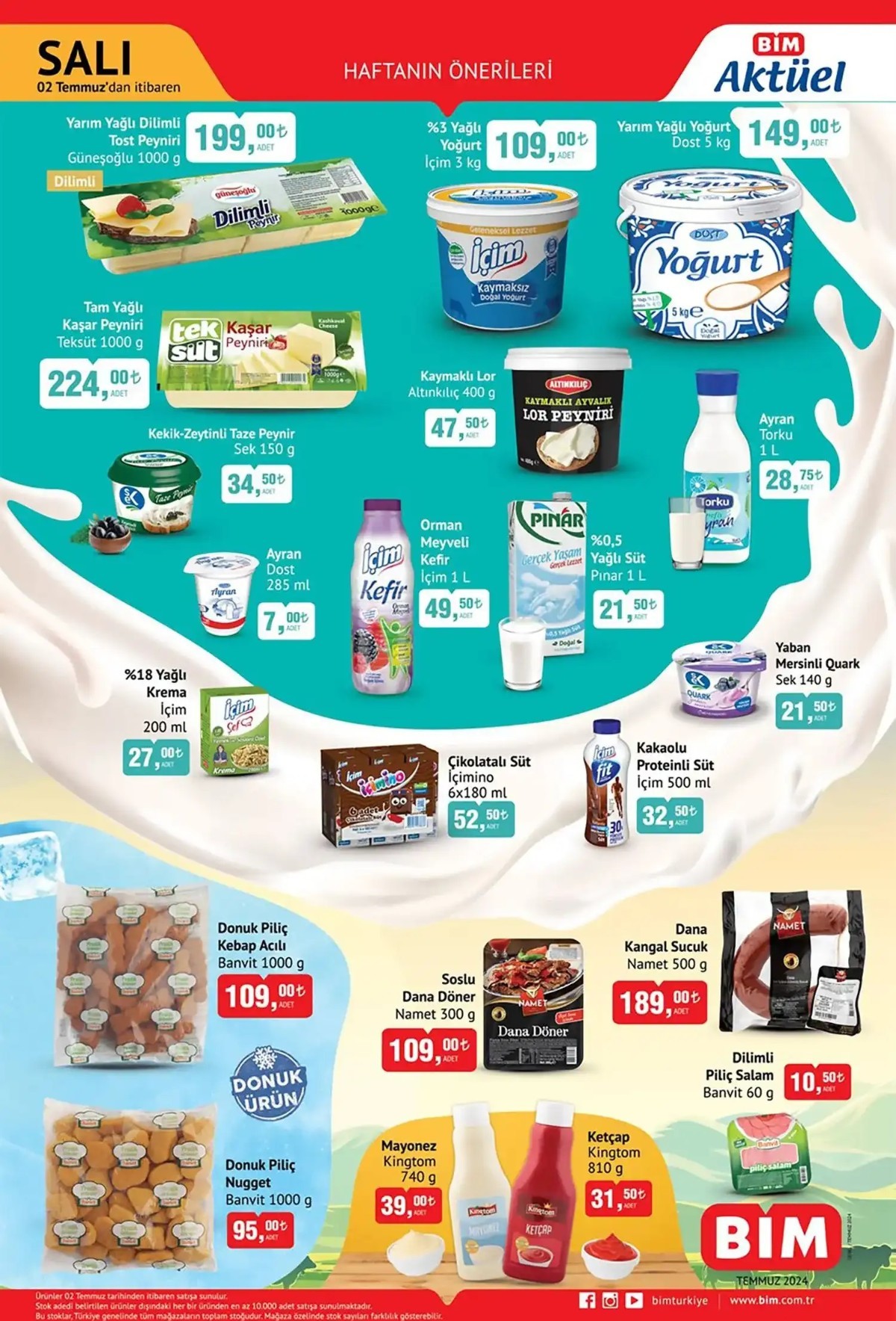 BİM 20 Temmuz Salı İndirimli Ürünler Listesi