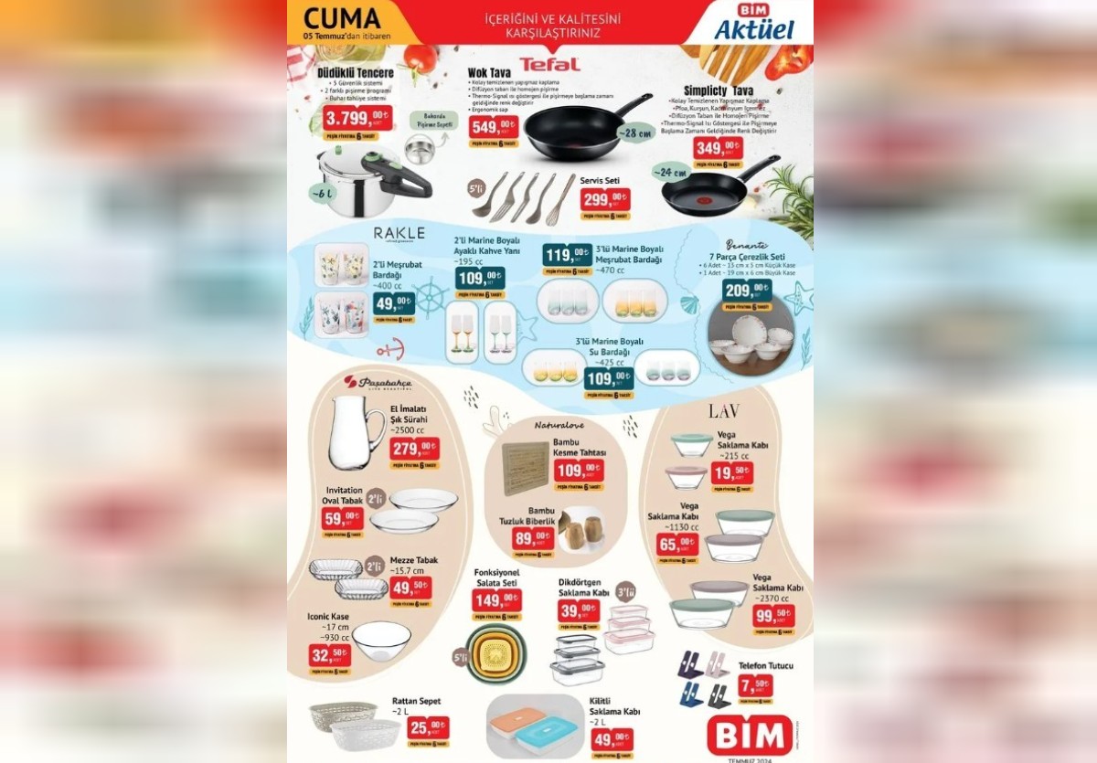 bim aktüel ürünler