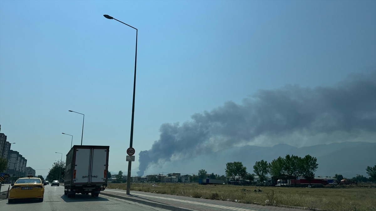 Bursa'nın Yıldırım ilçesinde, kağıt fabrikası ve geri dönüşüm tesisinde çıkarak çevredeki...