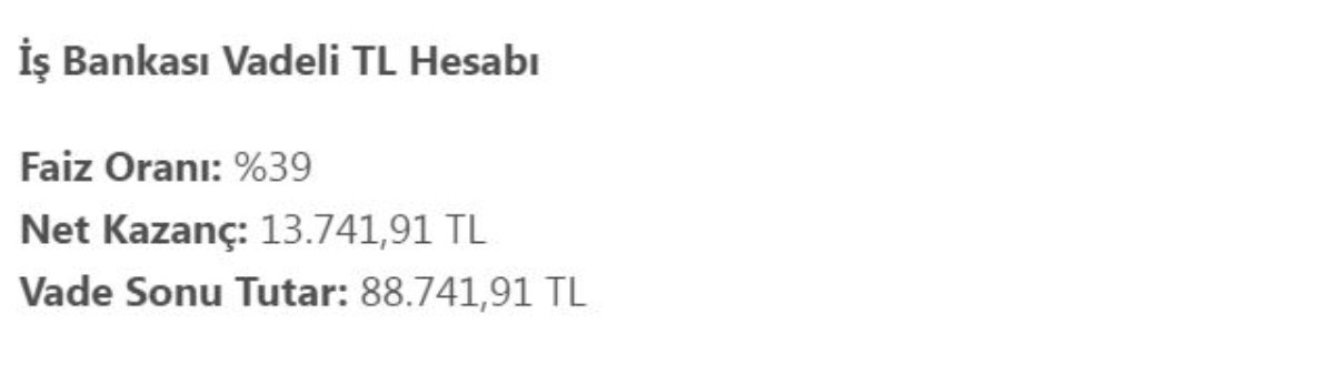 Mevduat Faiz Oranları